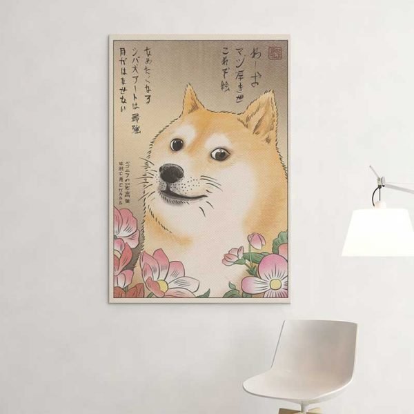 Shiba inu painting