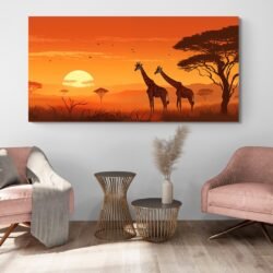 Giraffe canvas wall art