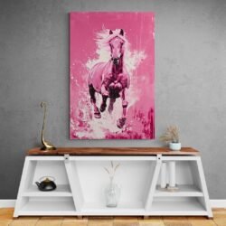 Pink horse painting