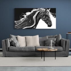 Running horse painting