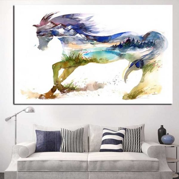 Abstract painting of horse