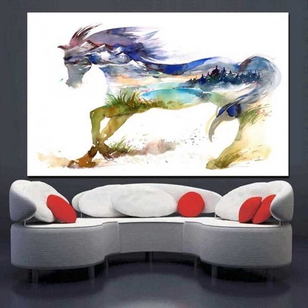 Abstract painting of horse