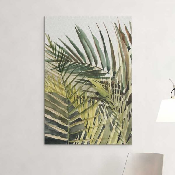 Painting tropical leaves