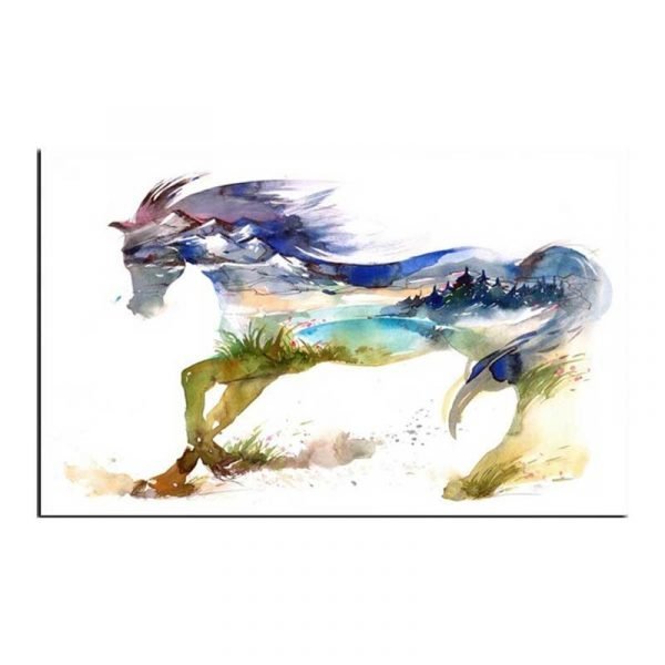 Abstract painting of horse