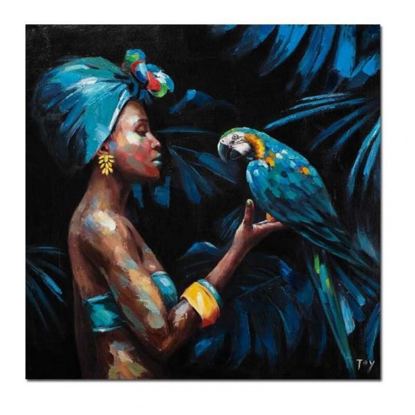 African painting of woman