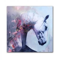Red and white paint horse