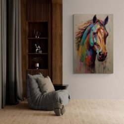 Painting of a horse head