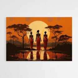 African silhouette painting
