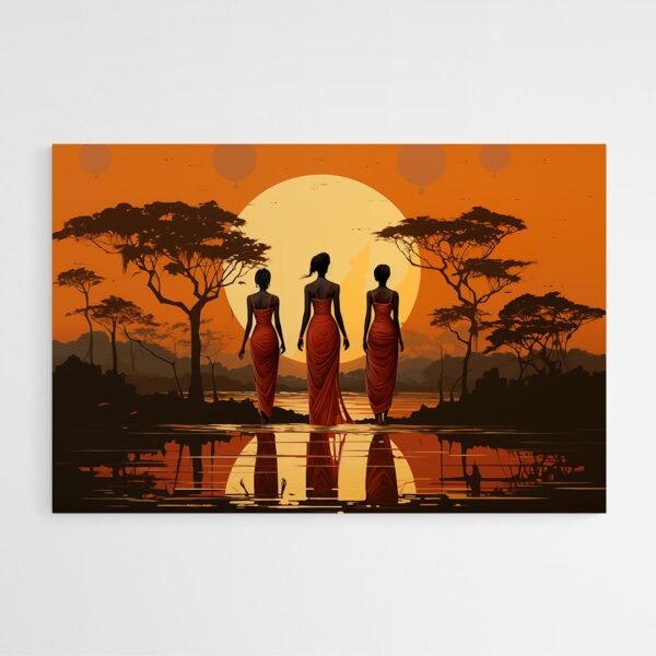 African silhouette painting