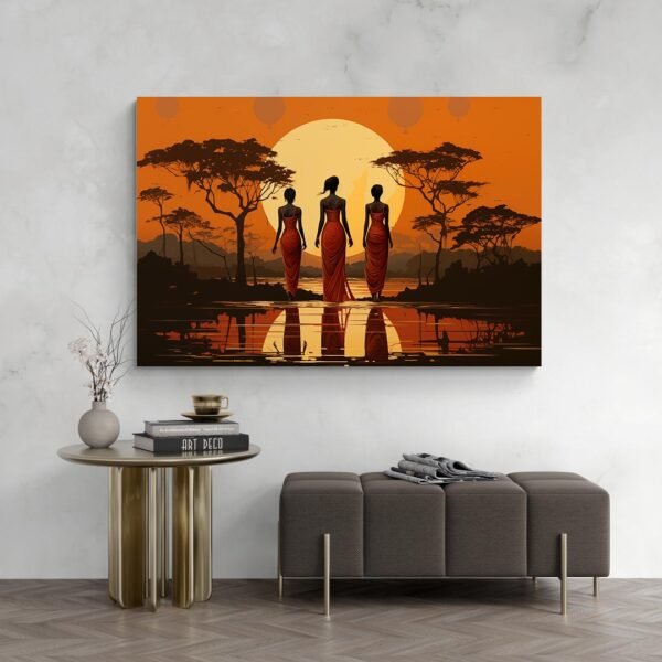 African silhouette painting
