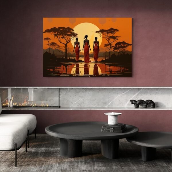 African silhouette painting