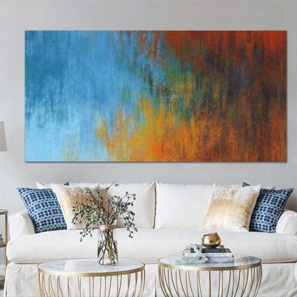 Red and blue abstract painting
