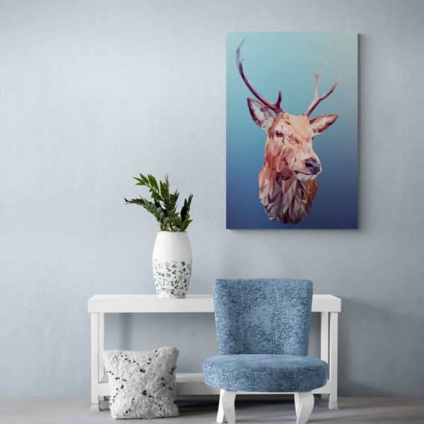Deer canvas wall art