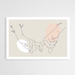 Aesthetic line art hands