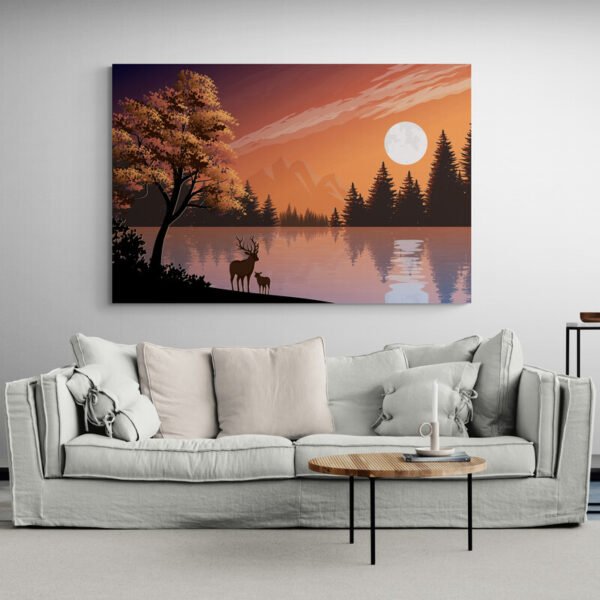deer art painting