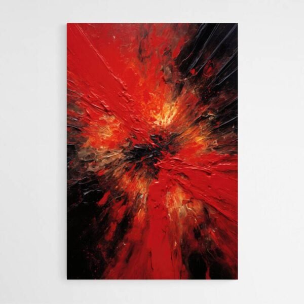 black and red abstract art