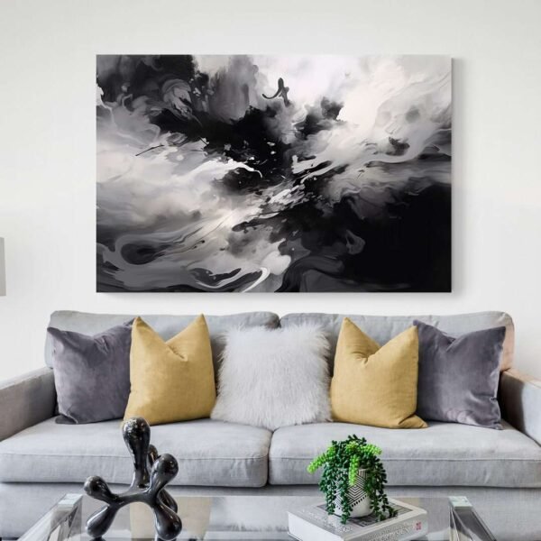 abstract art black and white
