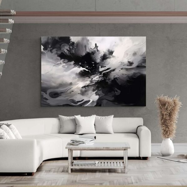 abstract art black and white
