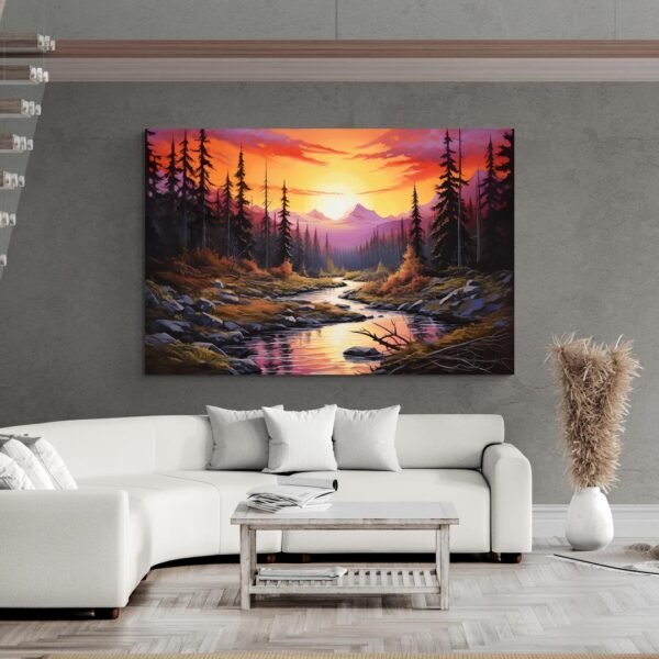 landscape art sunset